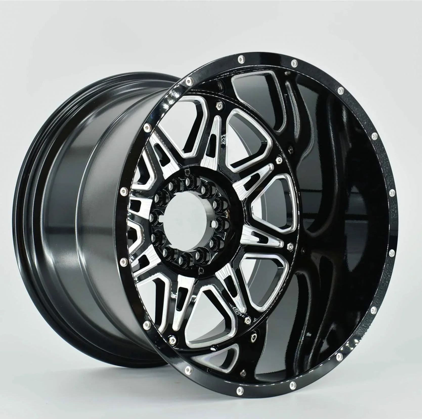 -Para llantas de aleación todoterreno 4X4 Deep Dish para ONYX MONSTER 20 pulgadas KMXD PCD en blanco 4/5/6/8*135/150/160/139,7/180 20*12 20*14