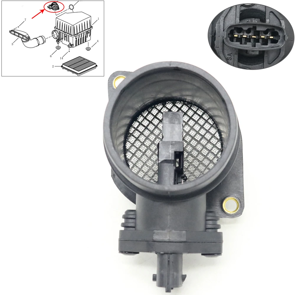 

For Chery CrossEastar B14 Fora A21 Tiggo 5 T11 T21 For Geely Emgrand GT KC-1 GC9 Car Mass Air Flow Meter Maf Sensor