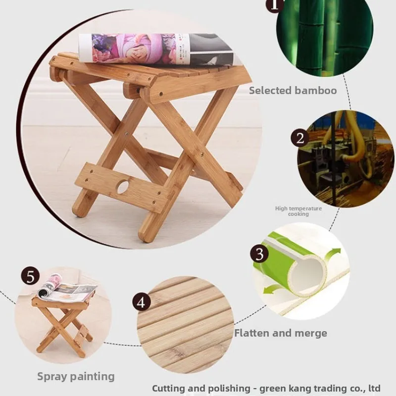 

Nanzhu folding stool portable household solid wood Mazar outdoor fishing chair small bench small stool square stool wholesale