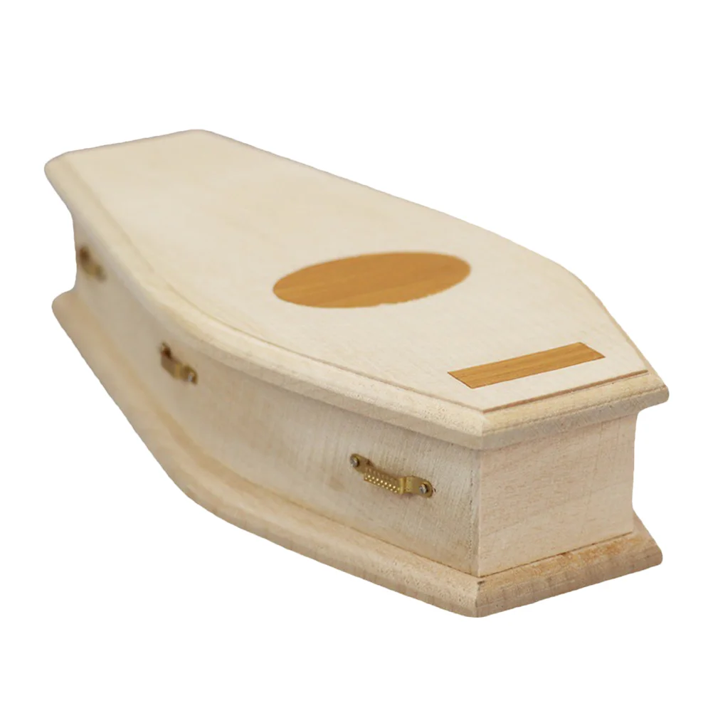 Coffins Furniture Model Small Halloween Decor Home Wooden Box Unfinished Outdoor Decorations