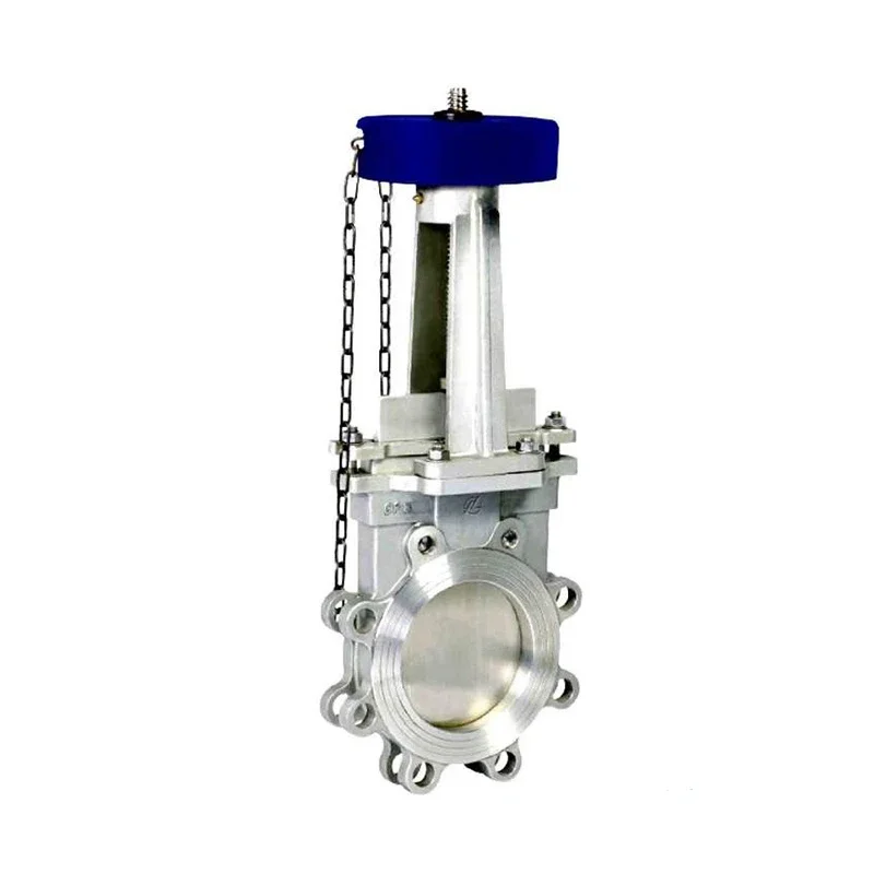 Flange Hole Hastelloy Knife Edge DN500 Bevel Gear Wheel Handwheel Knife Gate Valve with Gear