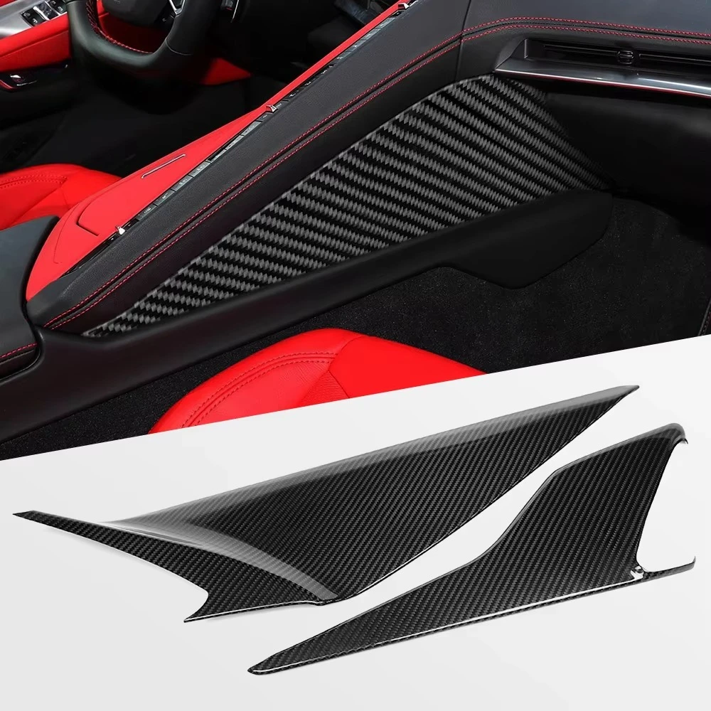 

Сухой подлокотник из углеродного волокна, левая сторона, декоративные наклейки, автомобильные аксессуары для Chevrolet Corvette C8