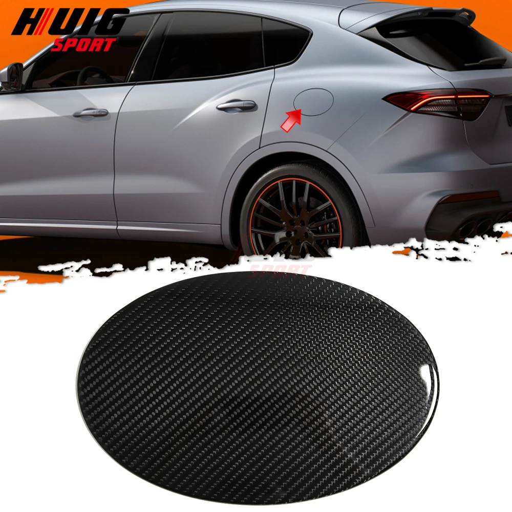 Carbon Fiber Car Exterior Oil Fuel Tank Gas Cap Cover Trim Sticker For Maserati Levante 2016 2017 2018 2019 2020 Accessories