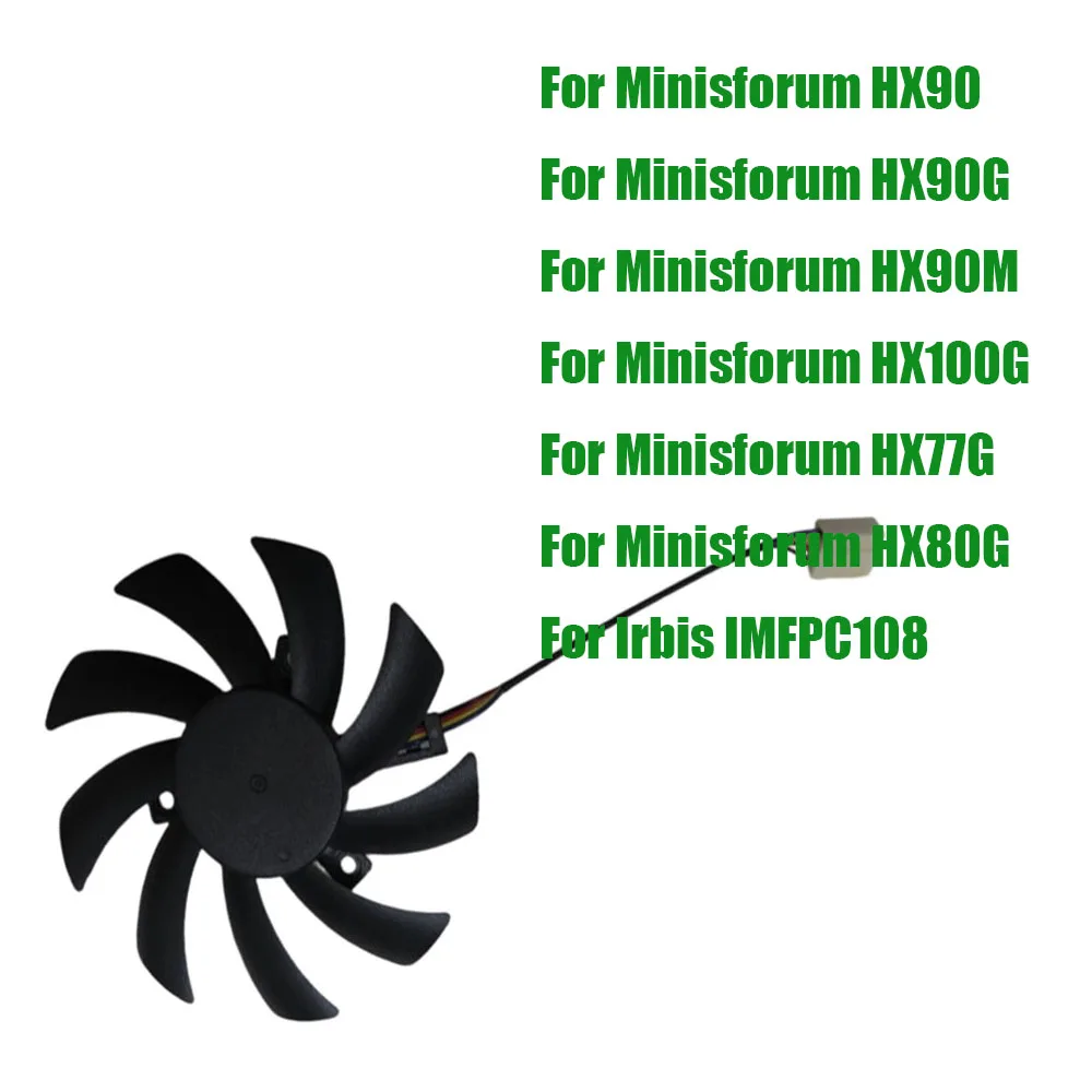 

For Minisforum HX90 HX90G HX90M HX100G HX77G HX80G For Irbis IMFPC108 DC12V 0.40A Replacement MINI PC CPU Fan