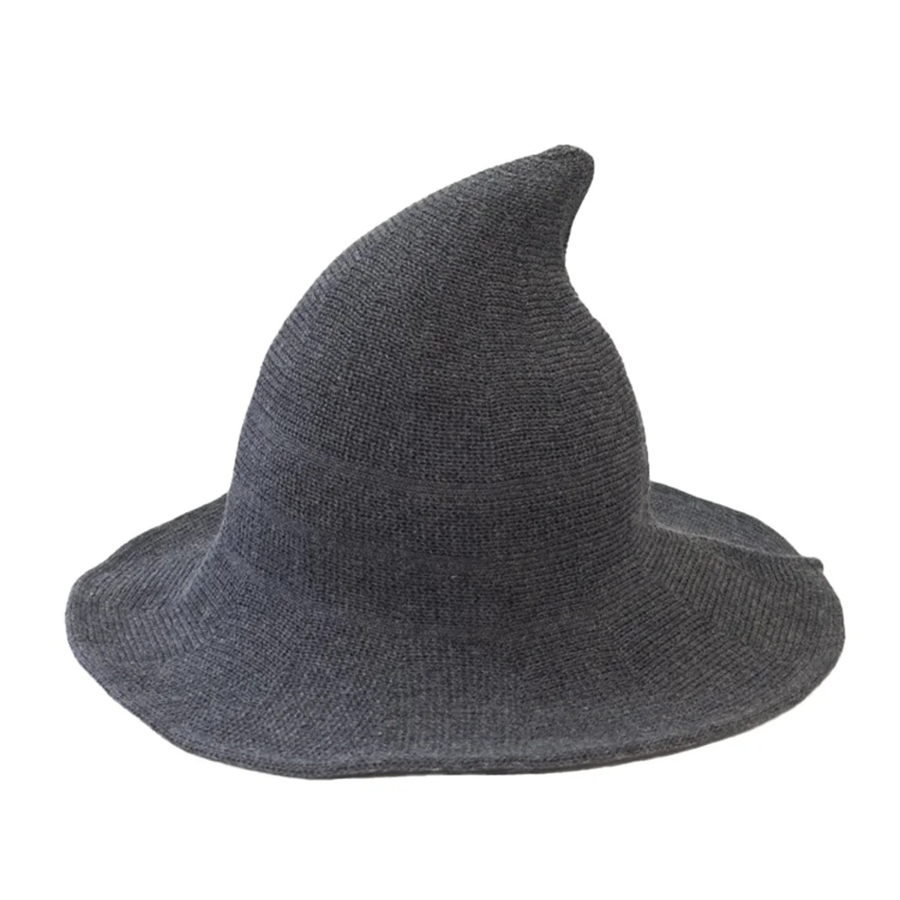Halloween Witch Hat Knitted Cap for Women