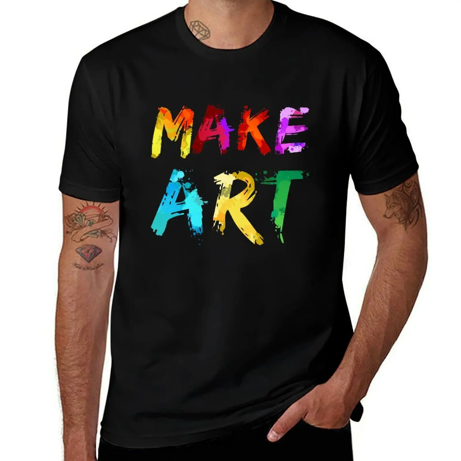 

Make Art | art accessories shirt teacher gift artistic shirts artist gifts apparel teacher T-Shirt man tshirt T-Shirt