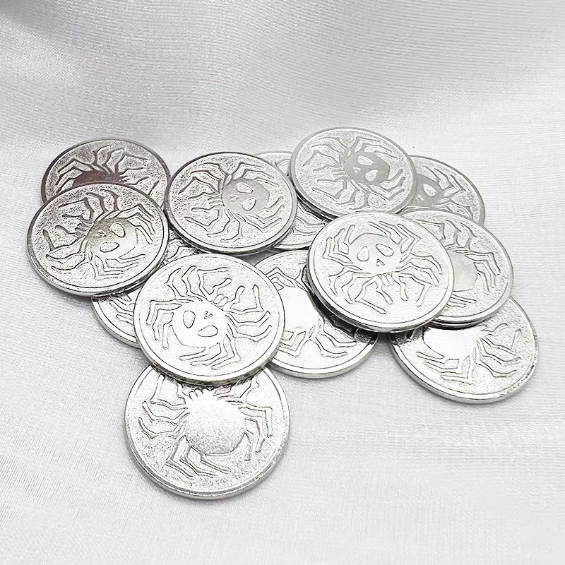 Colección de monedas de araña de la gira fantasma de cazador a tiempo completo, arte de Anime envolvente, serie de monedas conmemorativas físicas, juguete, regalos de recuerdo