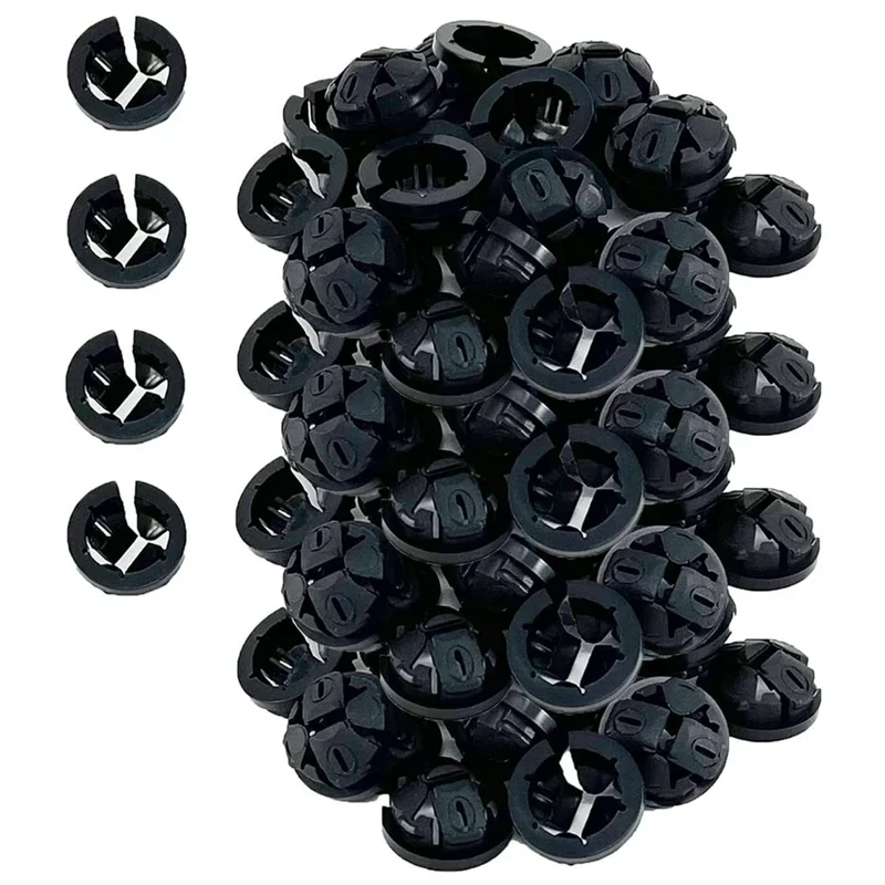Conector a granel A95G de 3/8-1/2 pulgadas, conector de Cable NM, accesorio de conducto eléctrico que se adapta a orificio de enganche de 1/2 pulgadas, 120 Uds., negro