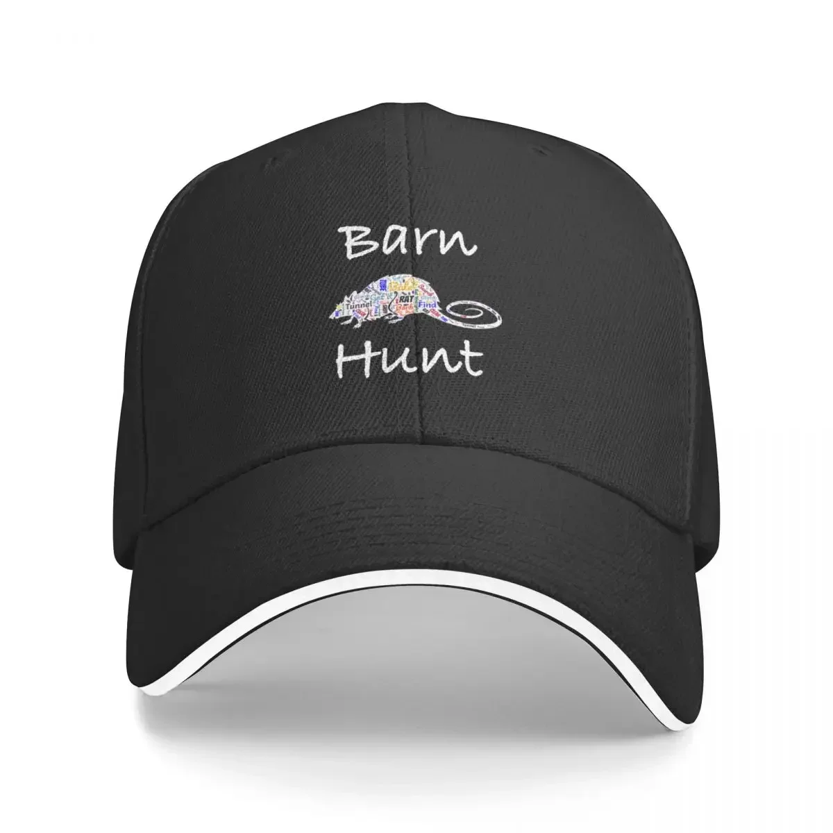 Barn Hunt Canine Rat Hunting - Barn Hunt with Rat word cloud Baseball Cap Fluffy Hat Beach Outing |-F-| Golf Men Women's