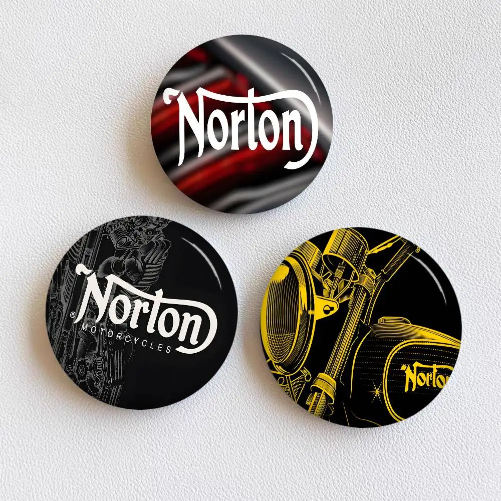 Motorcycle Racing N-Nortons Tinplate Soft Button Pin Brooch Metal Badge Custom Jewelry Accessories Hat Bag Lapel