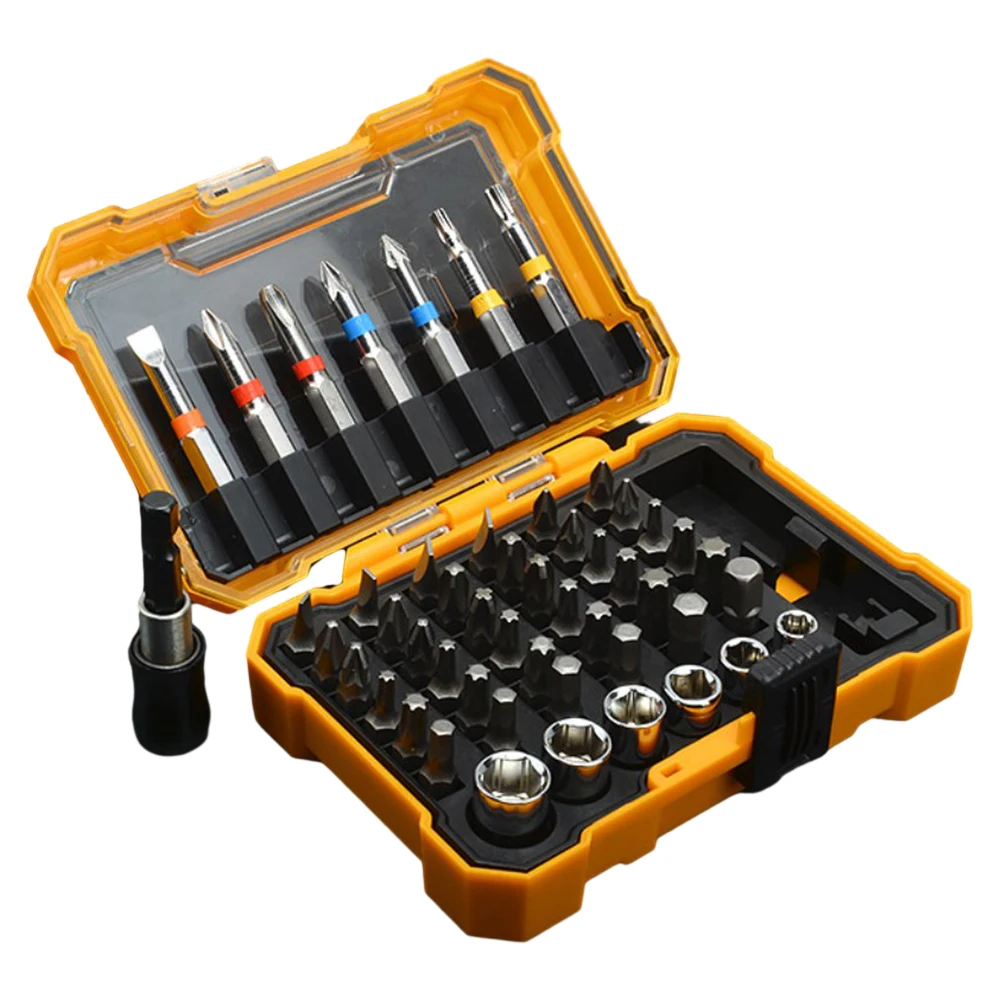 

50PCS Magnetic Hex Torx Screwdriver Bits Storage Case T25 T30 PH1 PH2 PZ1 PZ2 With Socket Precision Multi Hand Tool