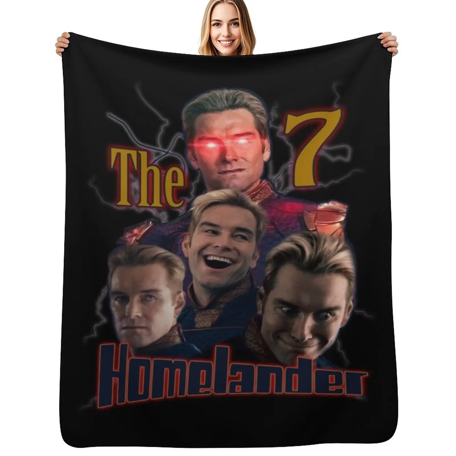 

Mood Homelander Inspired from the boys vintage style Throw Blanket Luxury Brand Beach Plush Thermal Blankets