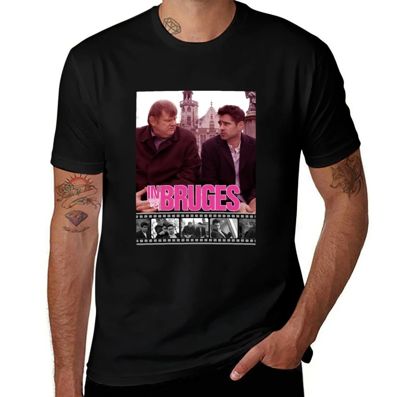 

In Bruges T-Shirt t shirt man luxury black cotton t-shirt plain for man package T-Shirt