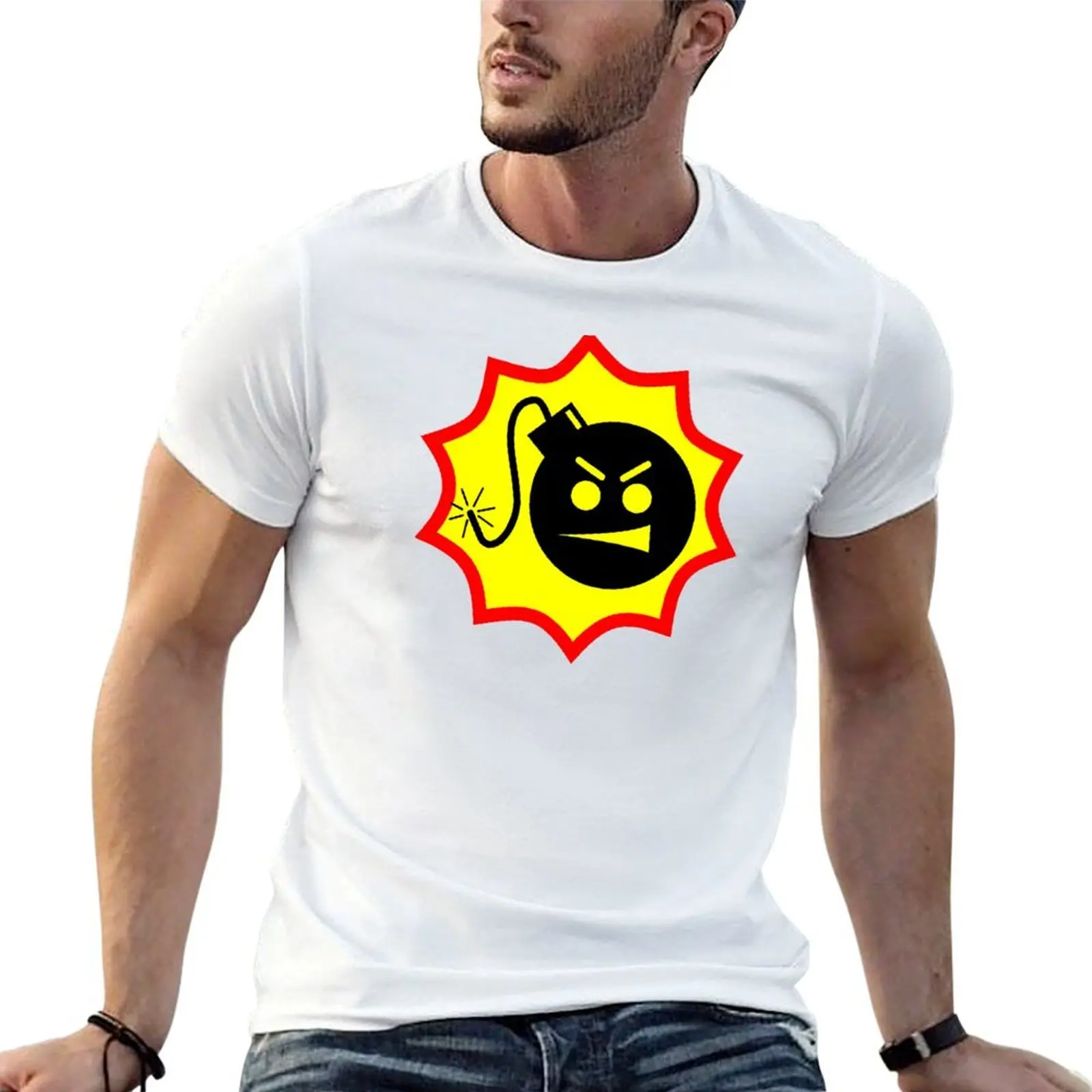 Camiseta con logo de Serious Sam, camisetas para hombre, camisetas de marca de lujo de alta calidad para hombre, camiseta de algodón con estampado de anime