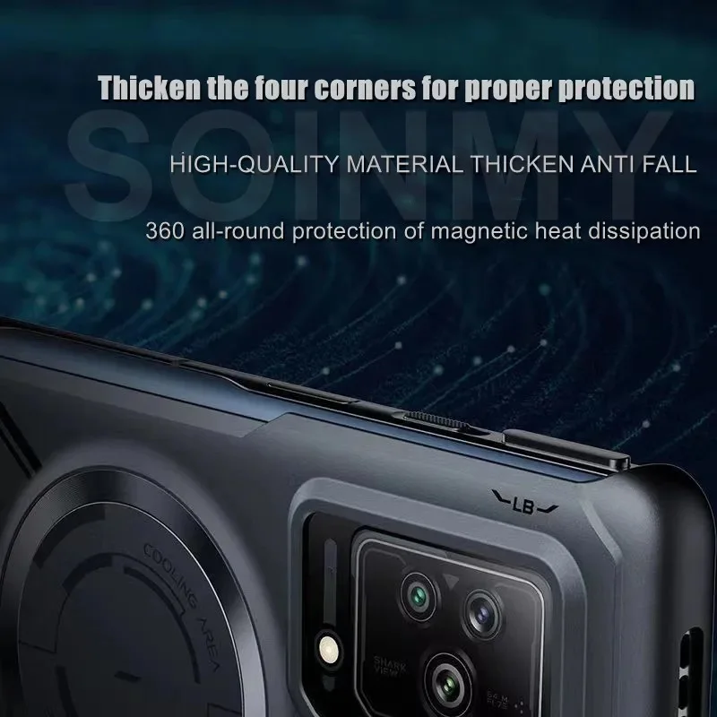 Black Shark 4 Pro Official Back Cover Black Shark 4s Pro Armored Magnetic Absorption Case BlackShark 4 4S Heat Dissipation Shell