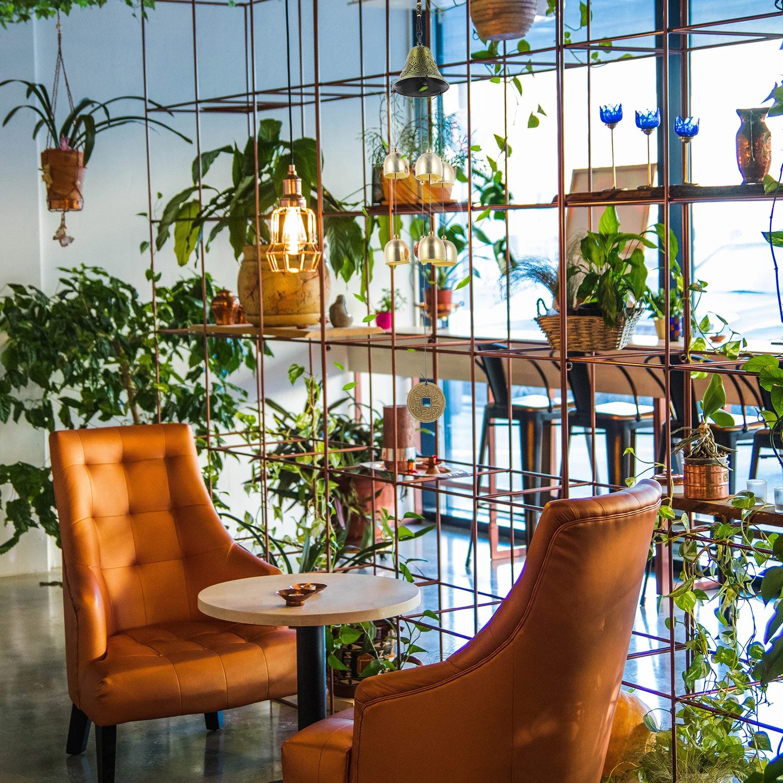 

2Pcs Dragon Phoenix Wind Chime Vintage Style Durable Zinc Alloy Decorative Hanging Garden Patio Bell Pendant Home Decor