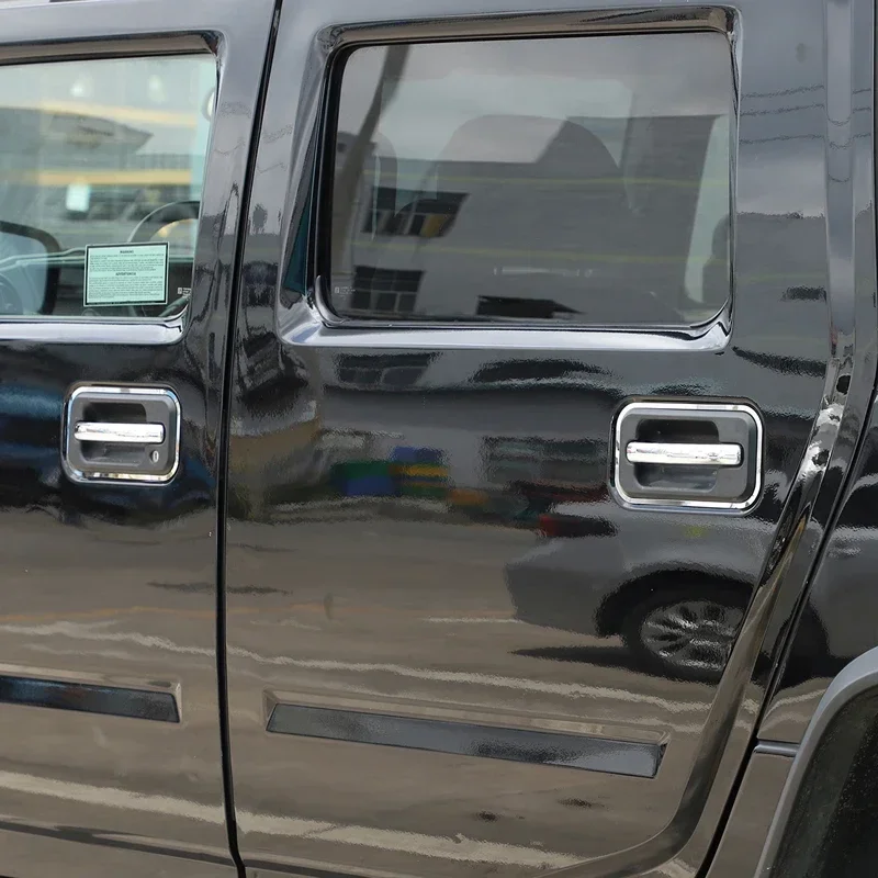 

For 2003-09 Hummer H2 stainless steel silver car styling car door outer handle decorative frame sticker car exterior accessories