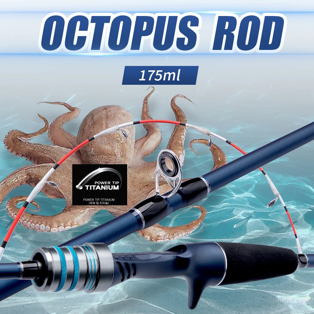 FISHINGFANS 1.75m ML Offshore Eging Squid Octopus Powerful Titanium Tip Egi Jigging Rod Fishing Rod