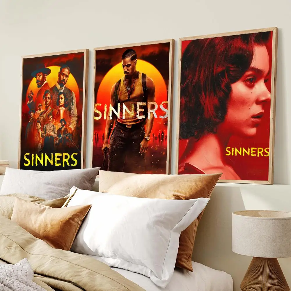 Gothic Horror Movie S-Sinners Poster Minimalist Art Print Waterproof Poster for Home Office Bedroom Decor Aesthetic Gift