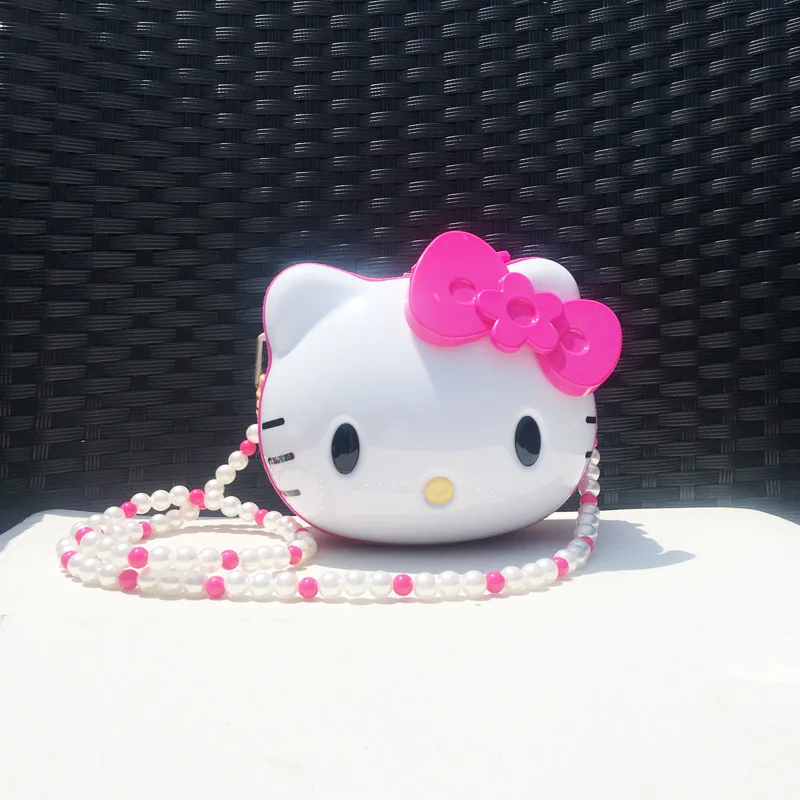

Sanrio Hollekitty Children's Messenger Bag 3d Kawaii Chain Bag Shoulder Bag Handbag Girls Makeup Bag kid's birthday Gift