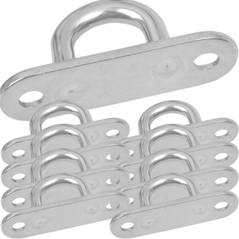

5-20 шт. крюков из нержавеющей стали M5/M6 с ушком, сверхмощные продолговатые потолочные крюки, крепеж для морского оборудования, крюки для дома и гаража, U-образные кольца-держатели