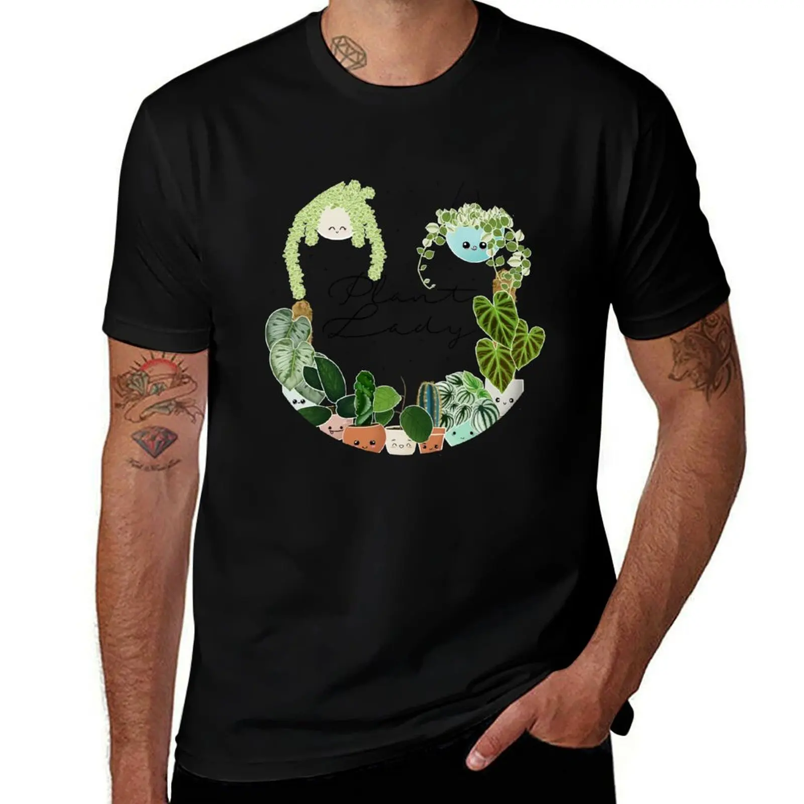 

Plant Lady T-Shirt anime tshirt funny t shirts cotton T-Shirt