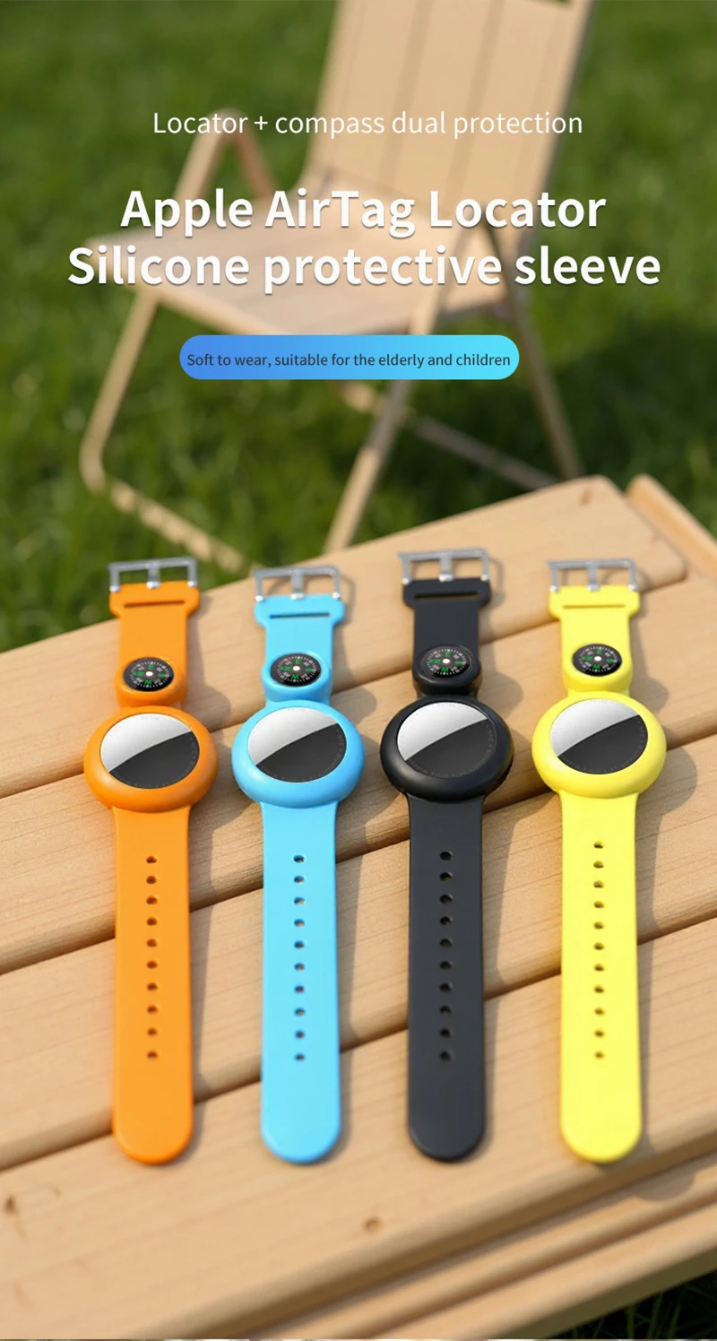 

Чехол для Apple AirTag, силиконовый ремешок, Air Tag, анти-потерянный браслет, защитный чехол для детей, детский трекер, локатор, ремешок для часов
