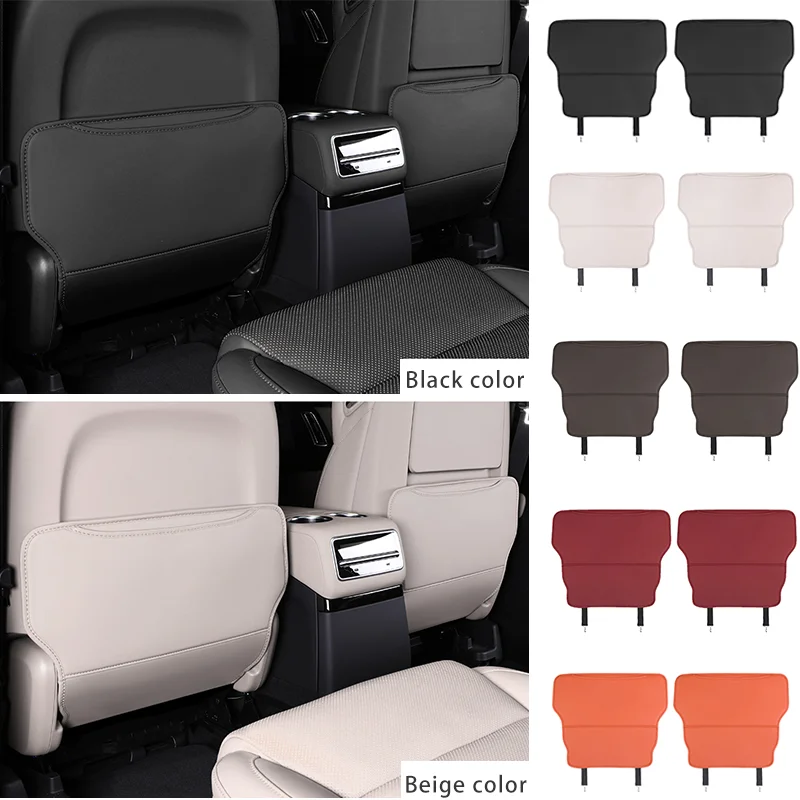 Universal For BMW Car Seat Back Protector PU Leather Anti Kick Dirty Mats Pad With Storage Bags For Children Kids Accessories