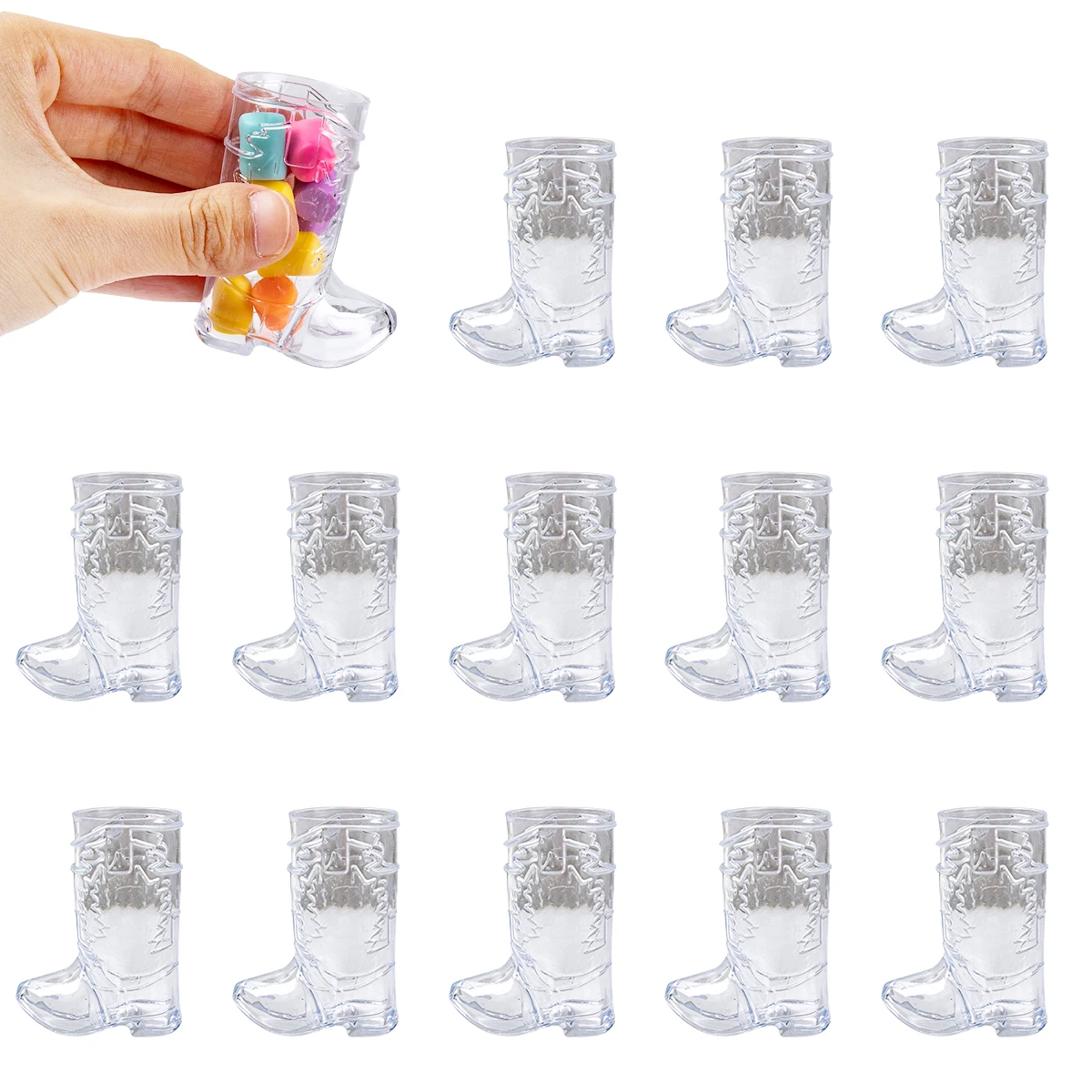 10 STKS Cowboy Boot Borrelglaasjes Mini Plastic Borrelglas Cups Voor Verjaardagsfeestje Decoraties Cowboy Vrijgezellenfeest Gunsten
