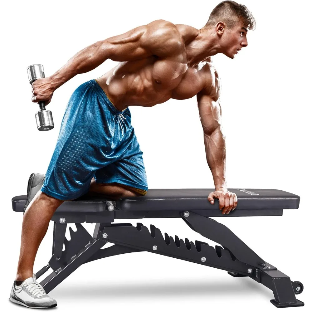 Adjustable Weight Bench for Full Body Workout, Weight Capacity 1100 lbs, Incline and Flat Weight Bench