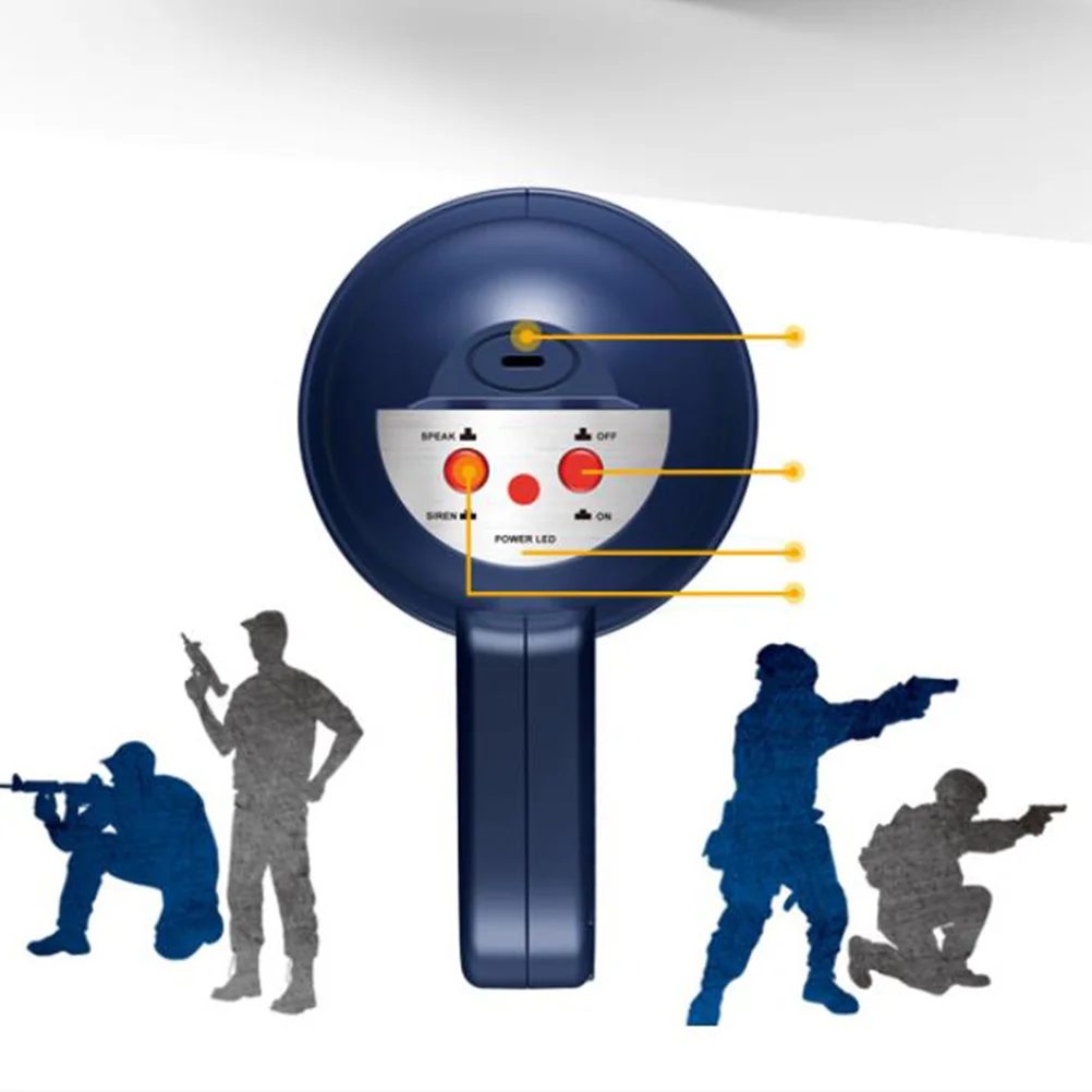 Police Megaphone Toy Funny Guide Loudspeaker Toy Role Cosplay Toy for Kid Child Boy without Batteries (Random Button Style)