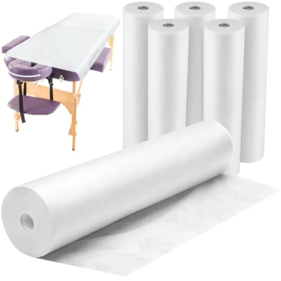 

6 Rolls Disposable Non Woven Bed Sheets Massage Table Paper Covers Non Woven Fabric Massage Sheets Waterproof Spa Breathable Be