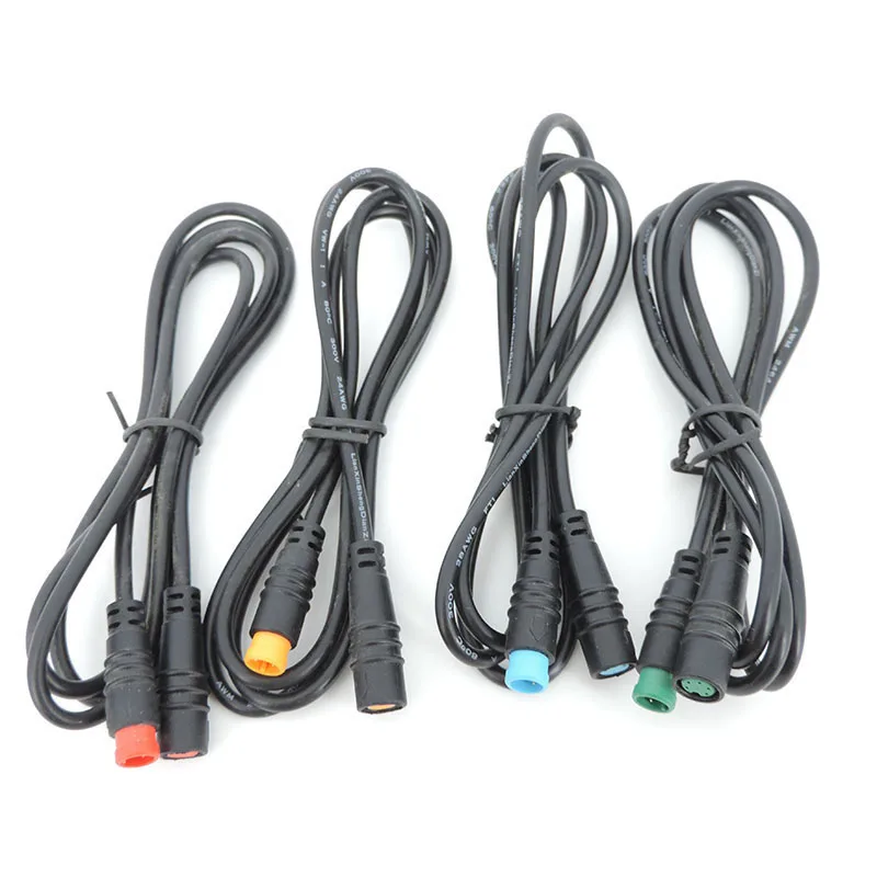 M8 2 3 4 5 6 8 Pin 1M E-bike Speed Sensor male to female M/F Extension connector Cable Electric Bicycle Waterproof Ebike Wire