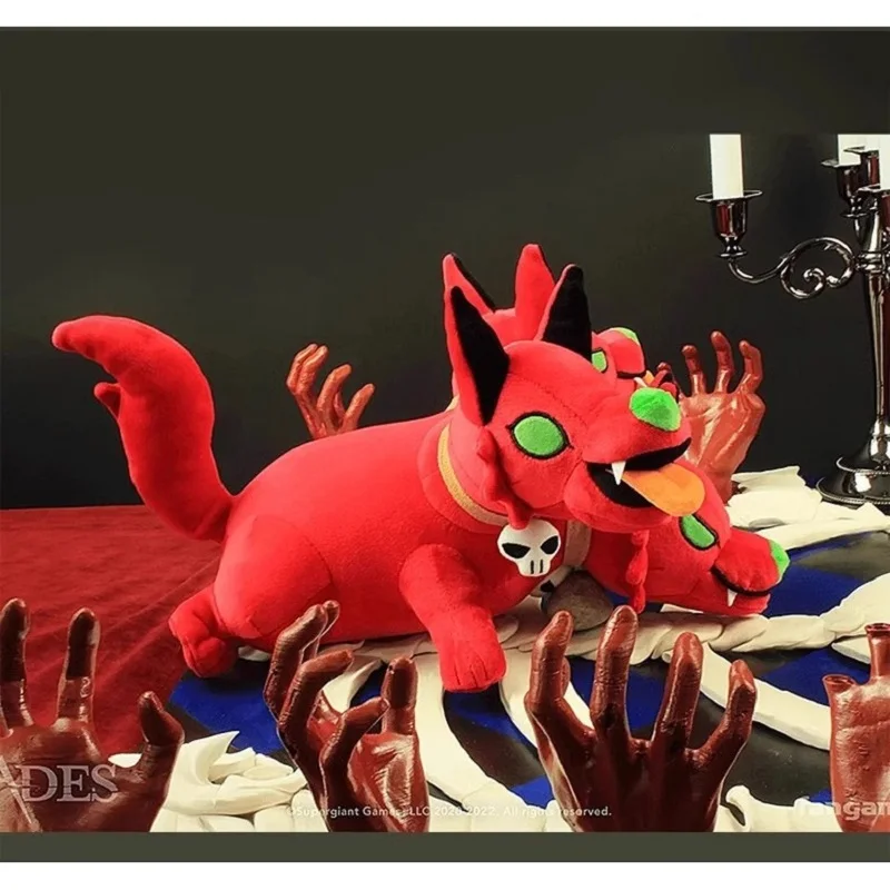 حار لعبة Hades ثلاثة رئيس الكلب سيربيروس تأثيري الدعامة الأحمر 30 سنتيمتر محشوة و أفخم التميمة #3
