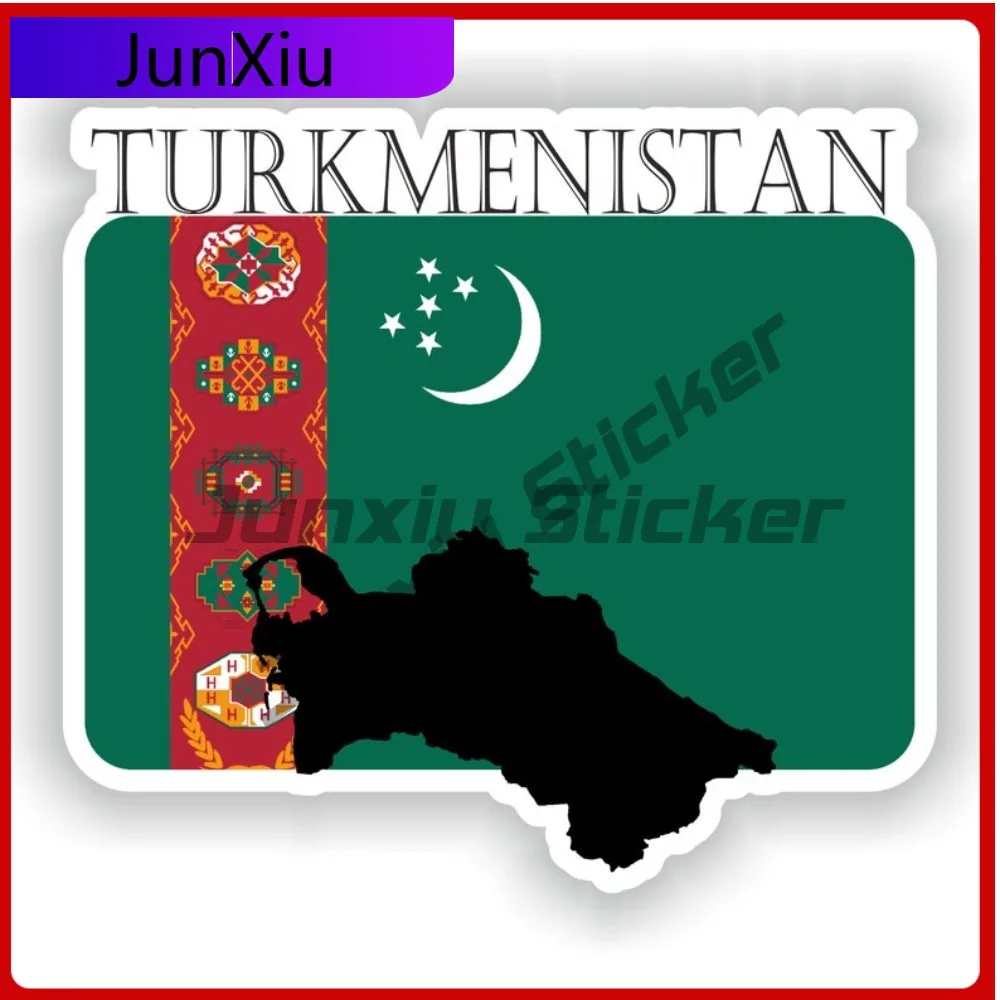 

Turkmenistan Flag Map Shape Outline Badge Vinyl Sticker Electric Scooter Accessories Stickers Custom Motorcycle Decals Car Decor