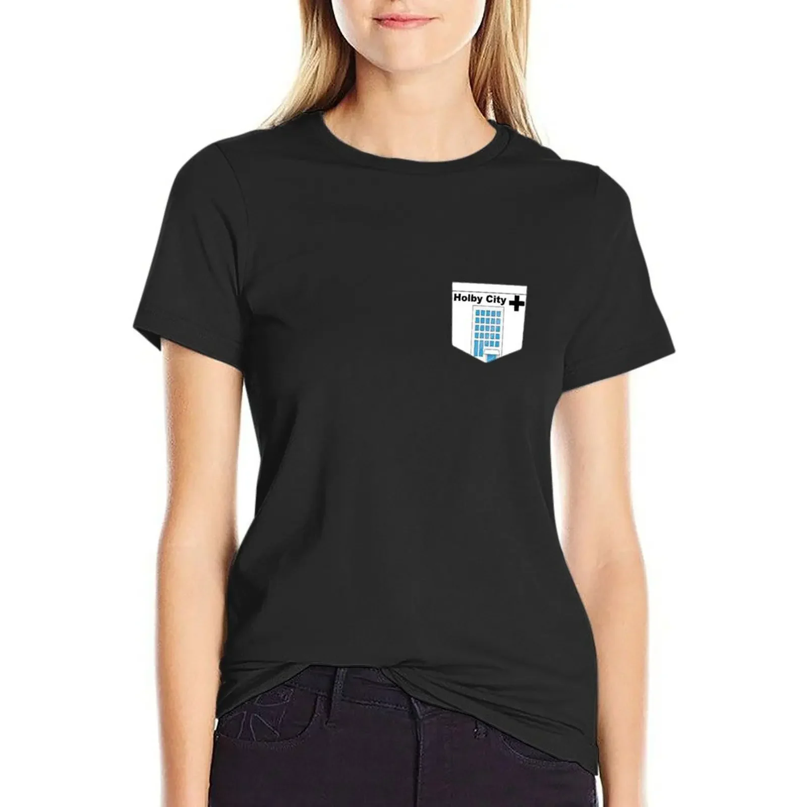 

Holby City logo T-Shirt blacks animal prinfor customizeds Woman clothing