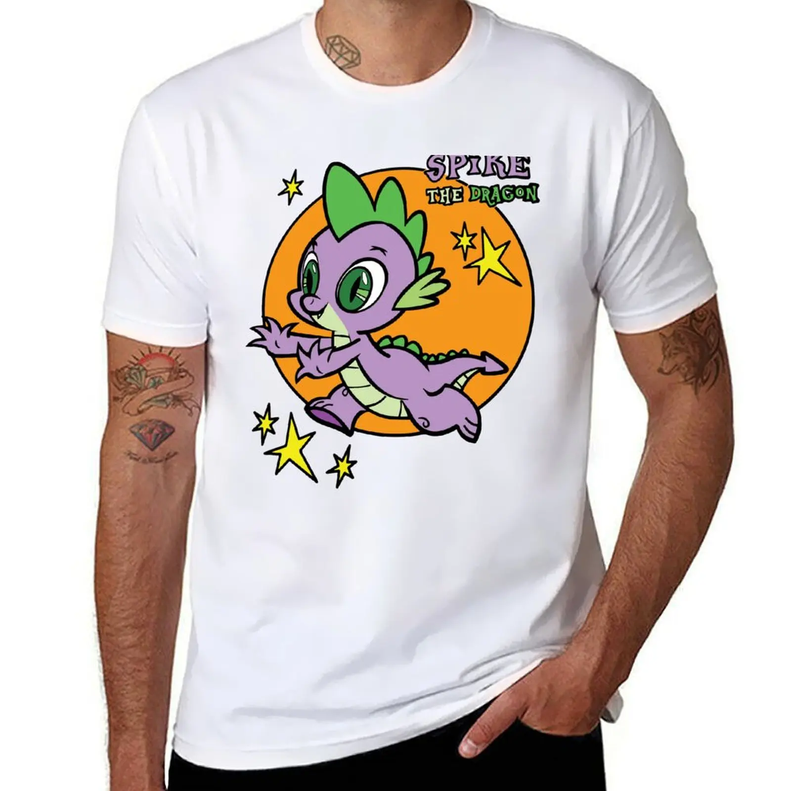 

spike the dragon T-Shirt t shirts cotton 100% funny t shirts cotton t shirt man plain T-shirt