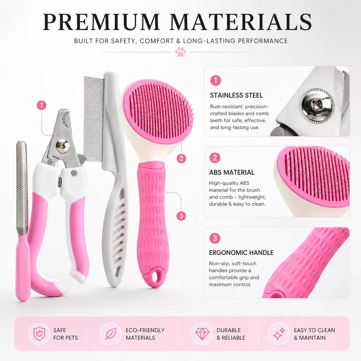 4-Piece Pet Grooming Kit - product detail 3