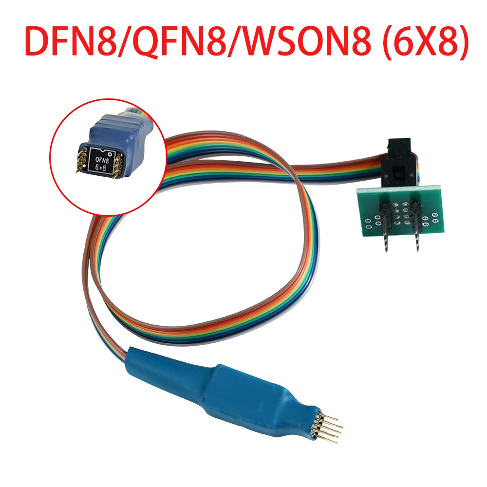 DFN8 QFN8 WSON8 to dip8 Chip EEPROM 93CXX/25CXX/24CXX circuit programming 6x8 6X5 programmer adapter Test Probe TL866 RT809F