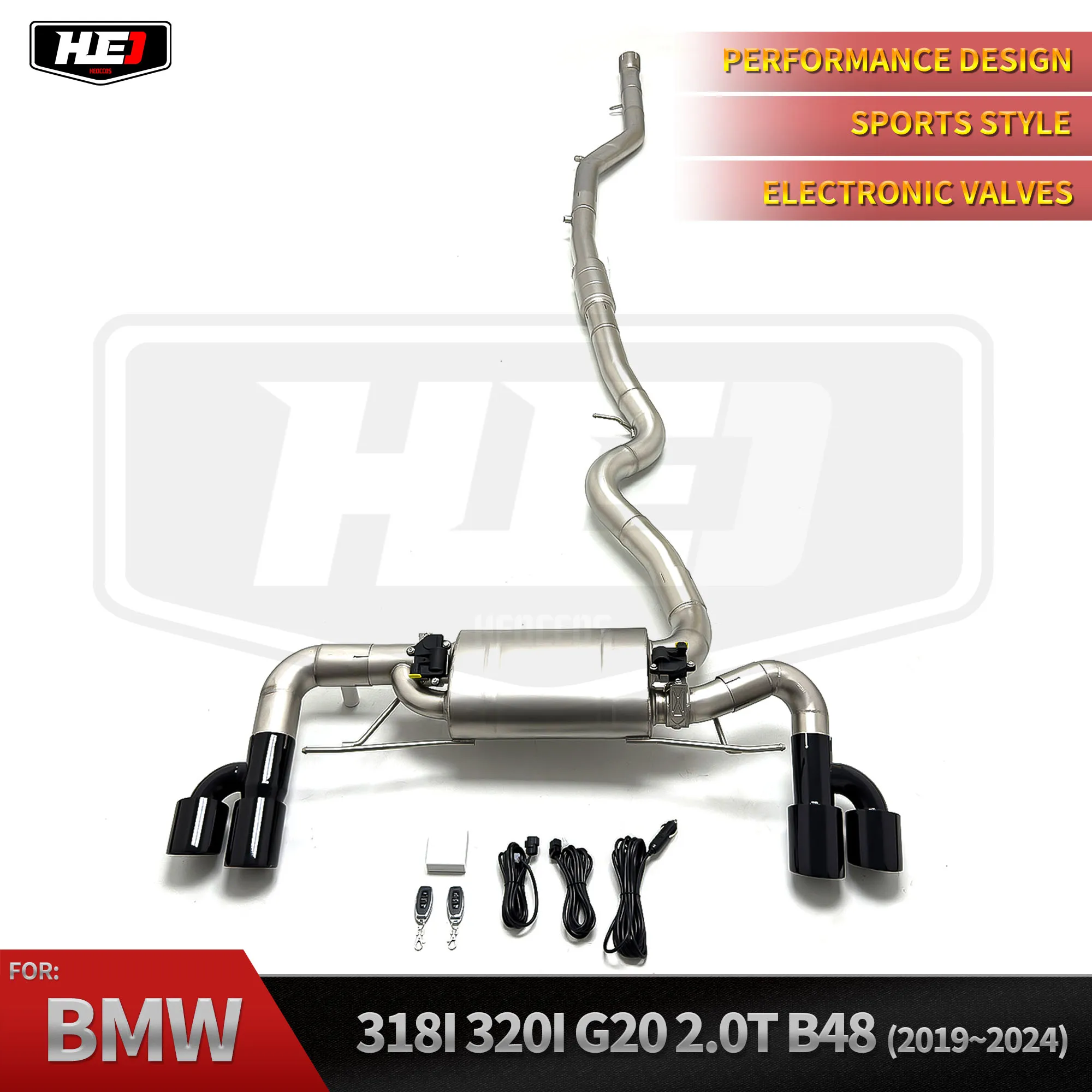 

Выхлоп HEO Valvetronic для BMW 320i G20 2.0T 2020-2024, спортивная выхлопная система с клапаном