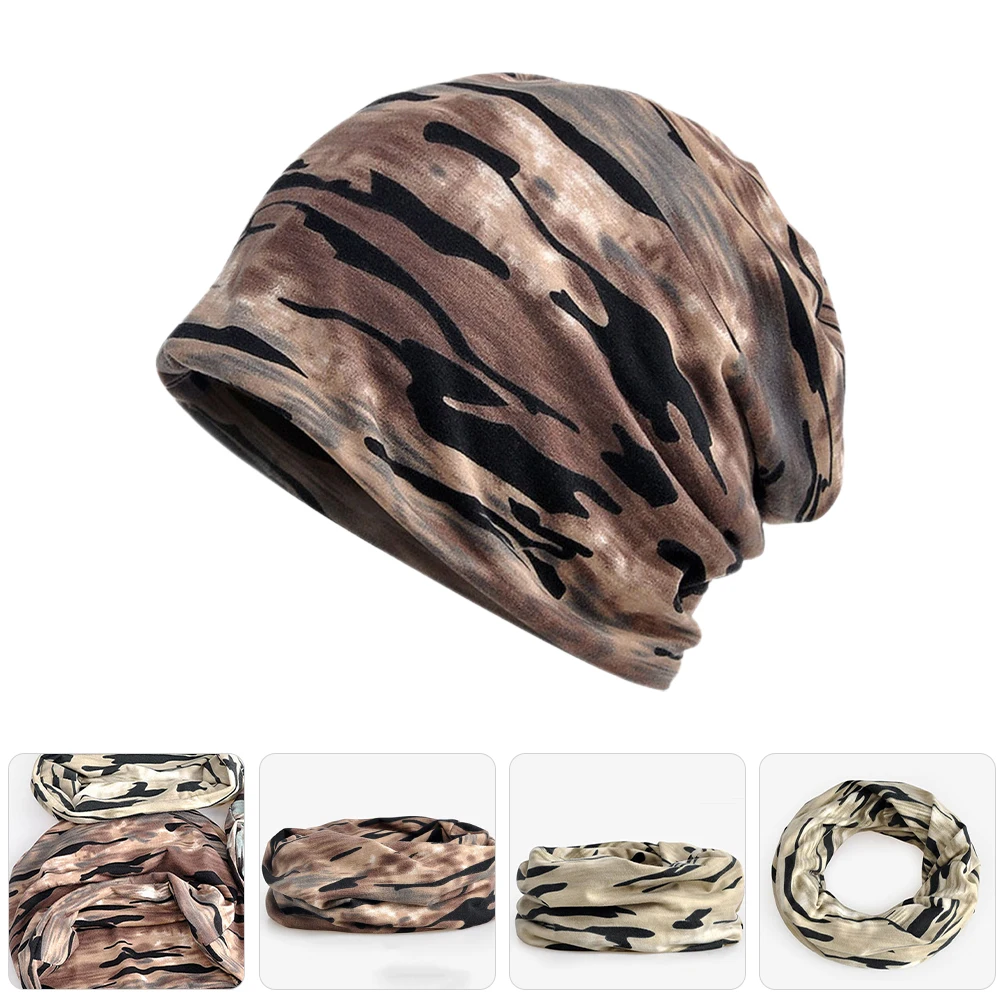 

Camouflage Neck Scarf Beanie Hat for Men Women Winter Casual Head Wraps Cover Cycling Cap Scarf Beanies Outdoor Sports Travel