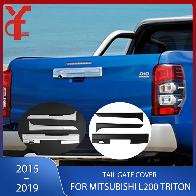 

Tail Gate Cover Trim Rear Door Handle Decorative Strip Chrome Matte Black For Mitsubishi L200 Triton 2015-2019 ABS Car Styling