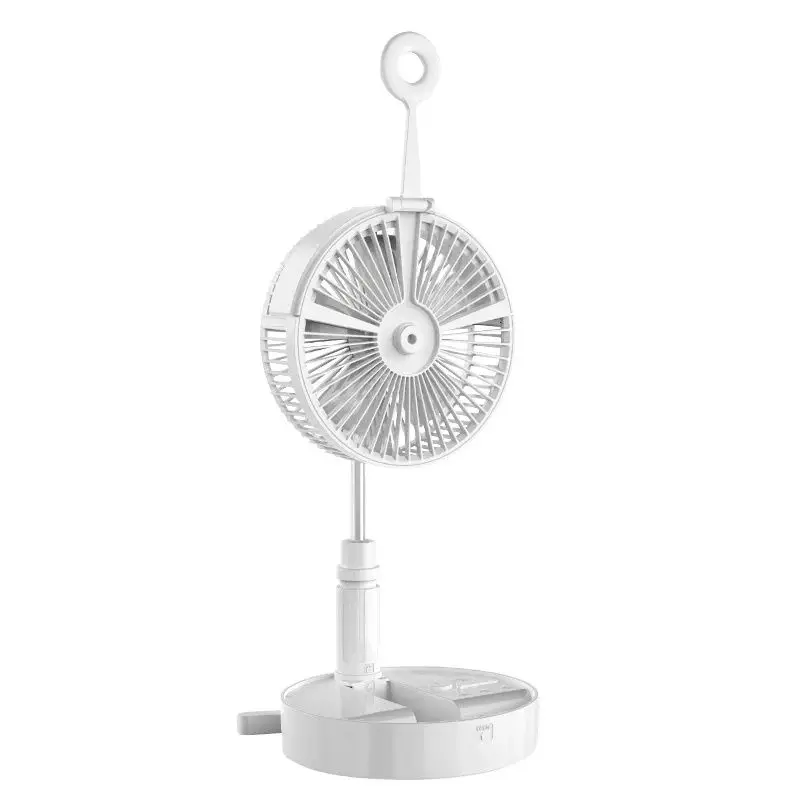 Net red electric fan USB rechargeable Multifunctional fan Telescopic Folding fan With night light fan With humidifier Floor fan