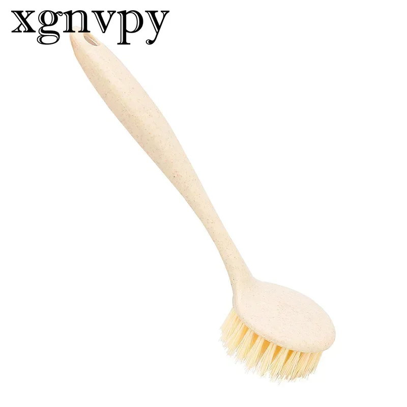 xgnvpy Long Handle Cleaning Brush Multifunctional Pan Pot Sink Dish Bowl Washing Tool Stain Removal Kitchen Utility