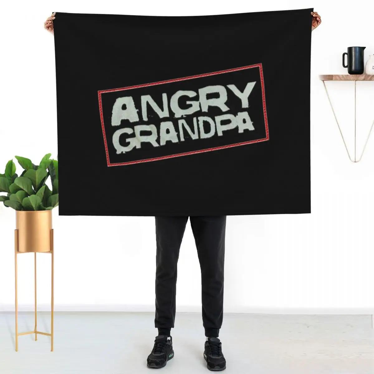 Angry Grandpa Throw Blanket Bed linens Retros Travel Decorative Beds Soft Plush Plaid Large Blankets