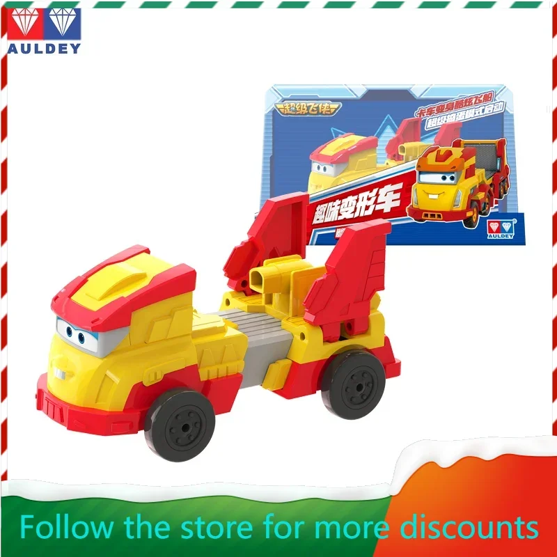 

Super Wings Mini Vehicle Fire Truck Toy - AULDEY Transforming Car for Kids, Boys & Girls,Engineering Vehicle with Lights & Sound
