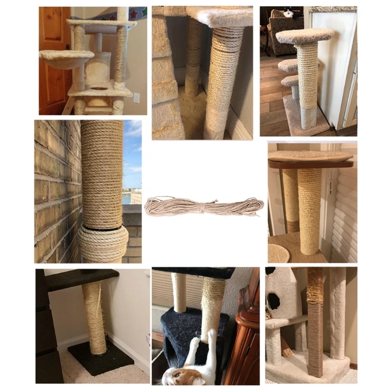 Scratching Post Replacement Sisal Rope Handmade DIY Scratcher Repair