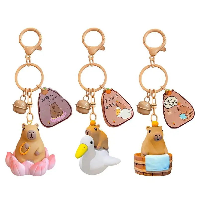 

Capybara Figure Kaawai Keychain Backpack Car Bag Key Ring Decor Kid Gift Capybara Figure Blind Box Keychain Pendant For Backpack