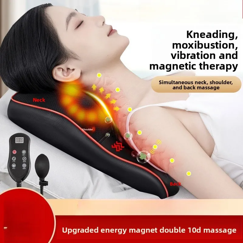 

Массажная подушка для шеи, плеч, низкой спины, разминающий массажер, массажер для шеи, домашний массажер для талии