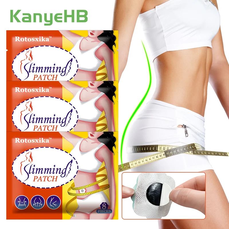 24Pcs=3Bags Slimming Patch Fast Burning Fat&Lose Weight Products Natural Herbal Navel Sticker Body Detox Shaping Patches A2562